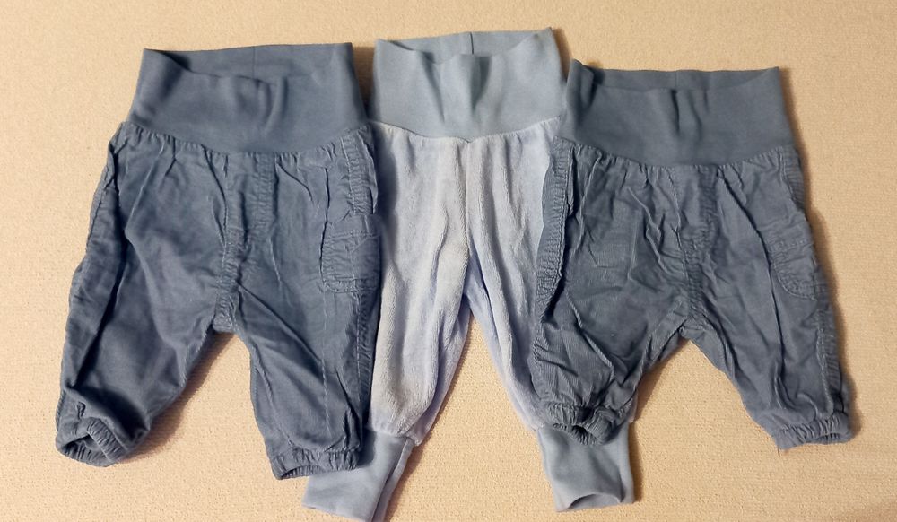 Spodenki niemowlęce chłopięce rozmiar 62 cm komplet 3 sztuki