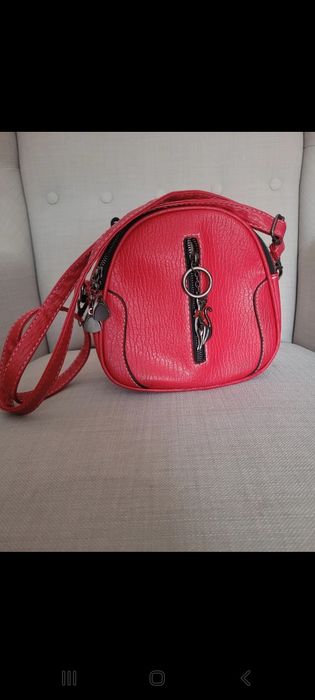 Torebka damska czerwona listonoszka