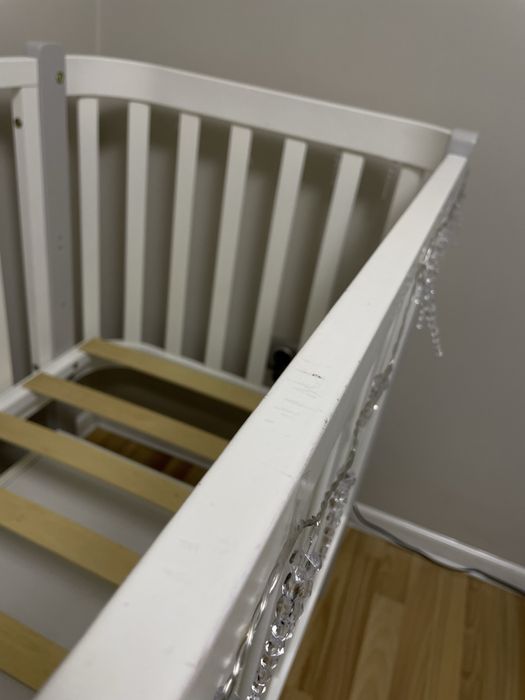 Дитяче ліжечко з маятником та шухлядою Марсель Angel baby