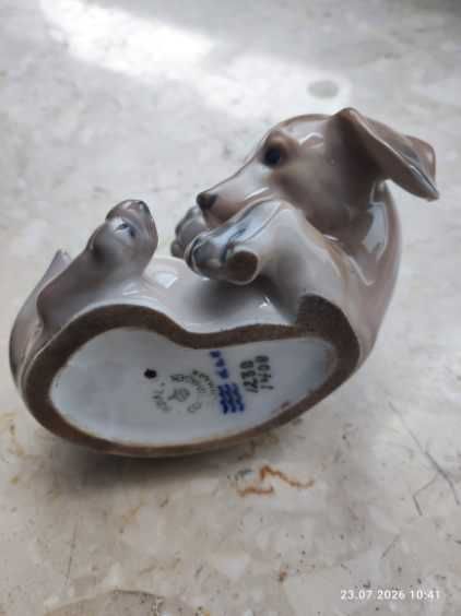 Royal Copenhagen figurka jamnika – porcelana przedwojenna, sygnowana