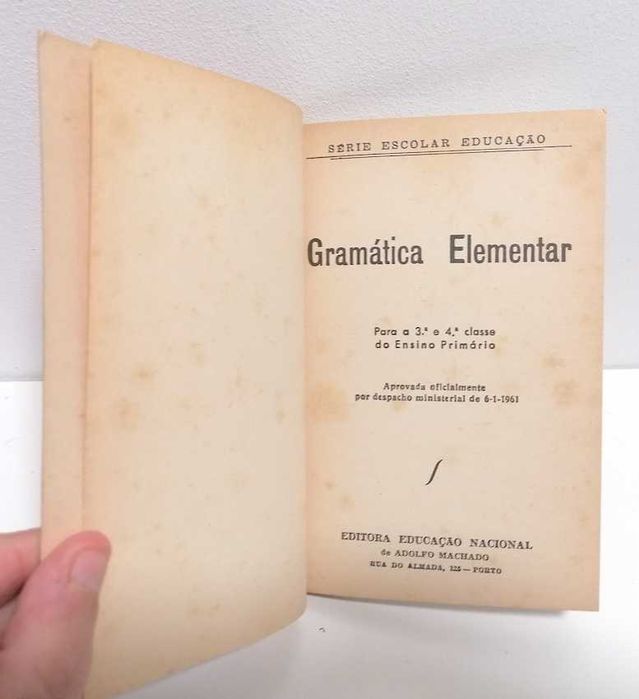 Gramática Elementar para a 3a. e 4a. Classes do Ensino Primário Costa ...