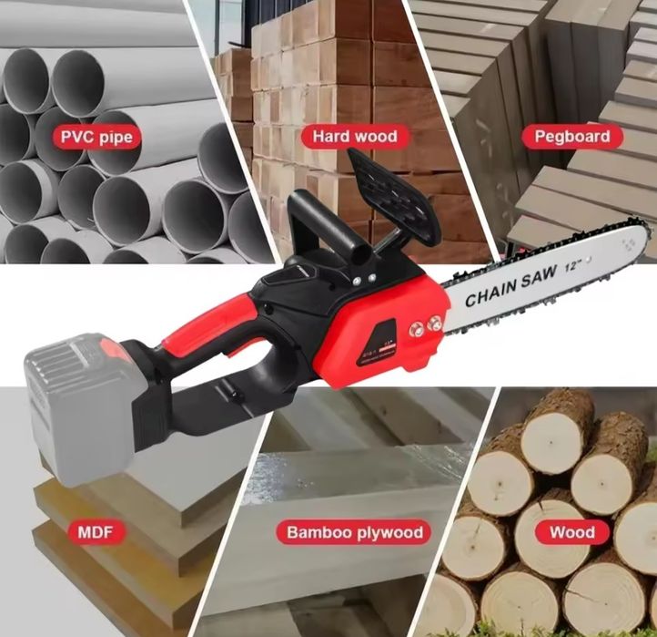 Motosserra com2 baterias mais carregador