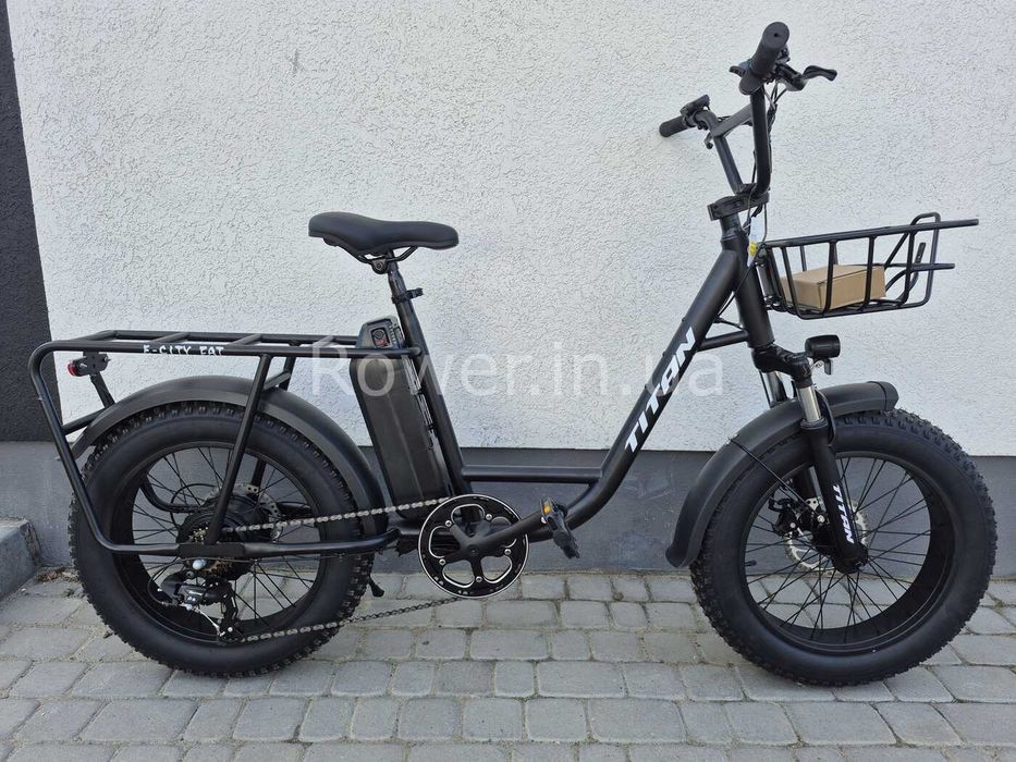 Електровелосипед дамка Titan E-CITY FAT 20" Чорний (задній) 1000W 48V13 Ah.LCD