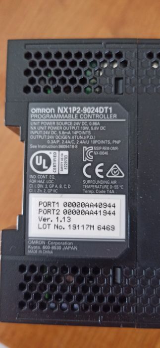 PLC OMRON Autómato NX1P2   9024DT1