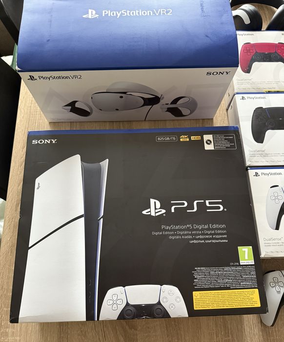Konsola Ps5 Digital Gwarancja PlayStation 5 + Gry VR Pady Roblox