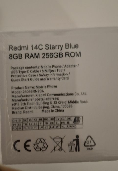 Xiaomi Redmi 14C 6.88" Dual SIM 8GB/256GB Starry Blue