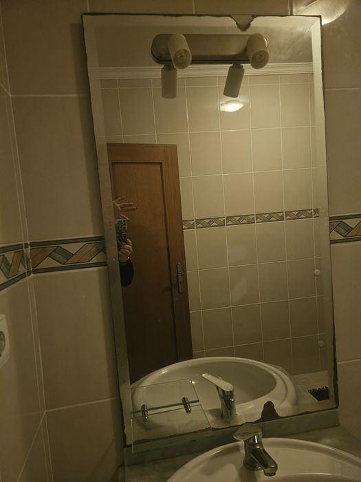 Movel com lavatório + espelho casa de banho