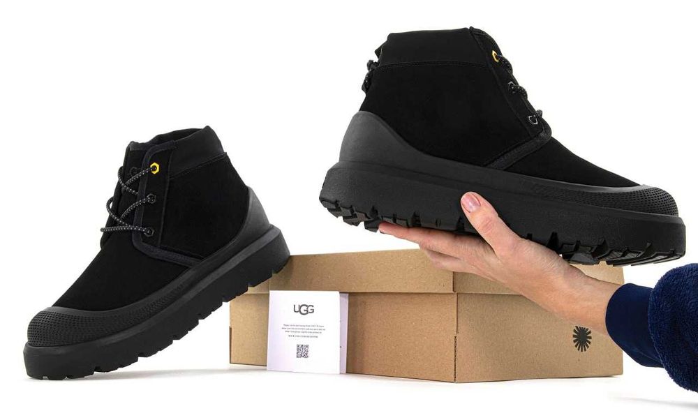 Мужские ботинки UGG Neumel Weather Hybrid Black 40-46 Натур Замша! Хит