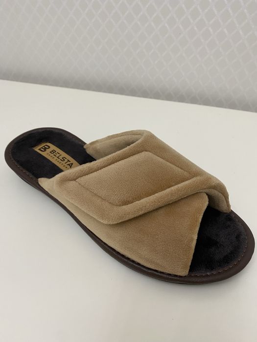 Жіночі тапочки велюр Белста,на липучці 37-41 бордо,червоні та бежеві