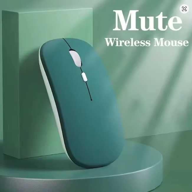 Бездротова безшумна мишка з підсвіткою Wireless Mouse 2.4G (Темно-зелена)