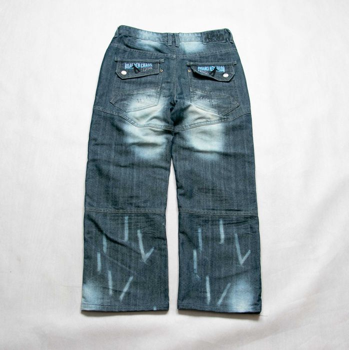 VIntage y2k japan style spodnie jeansowe wide leg washed XS damskie