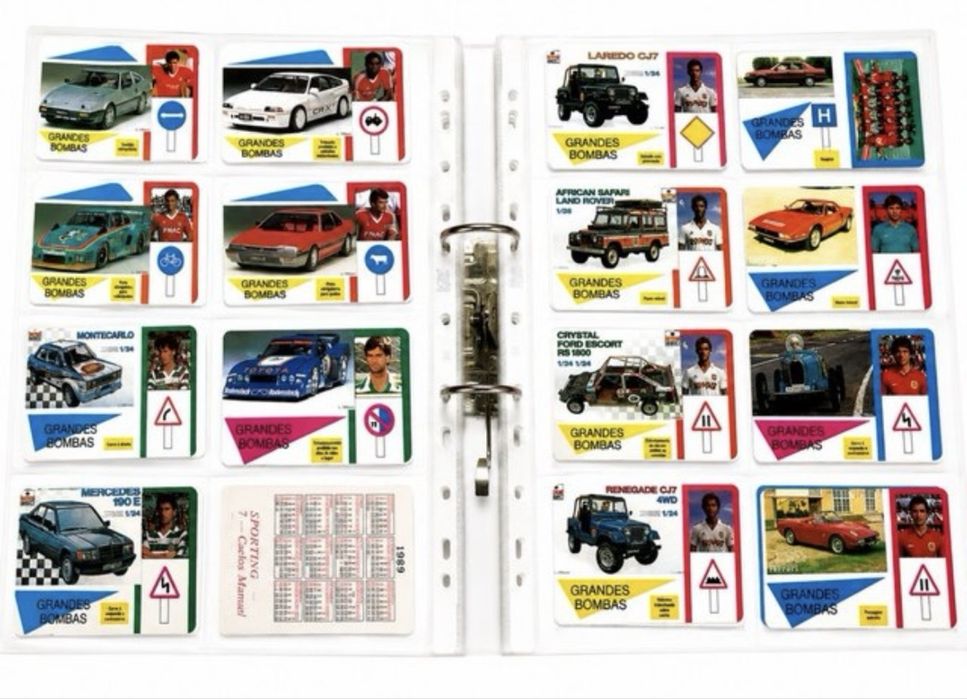 Calendários antigos de futebol/carros- coleção Grandes Bombas