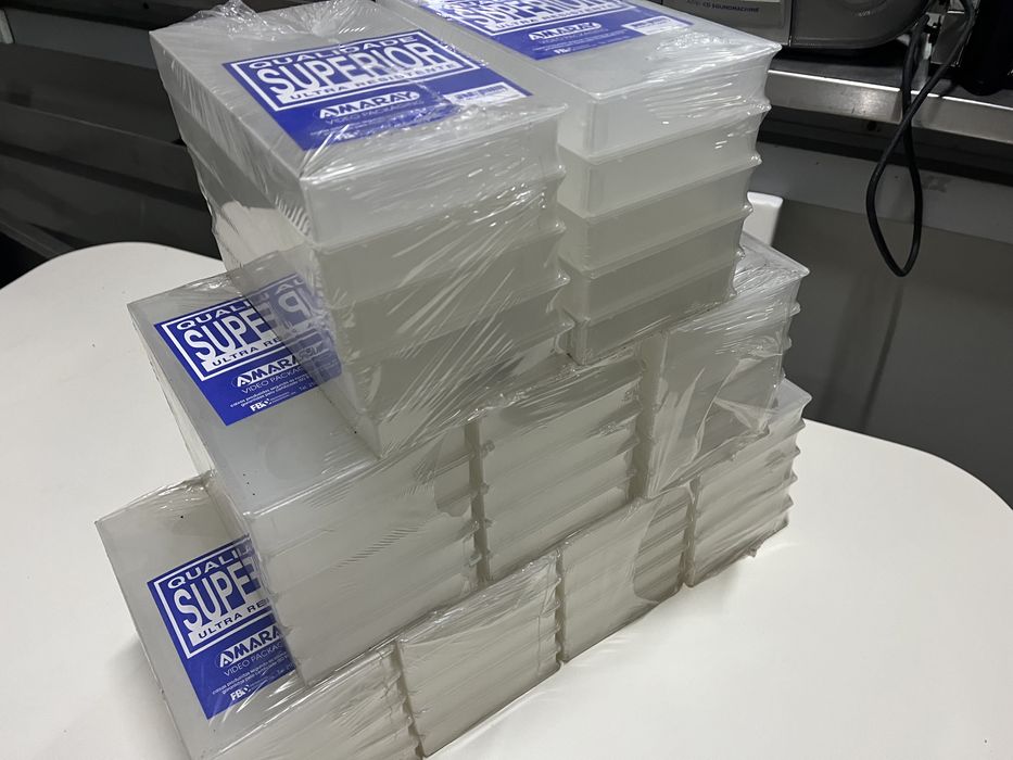 Caixas de plástico para arrumação novas conjunto de 45 caixas