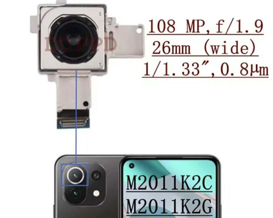 Xaomi Mi 115G moduł tylnego aparatu + pozostałe 2 aparaty