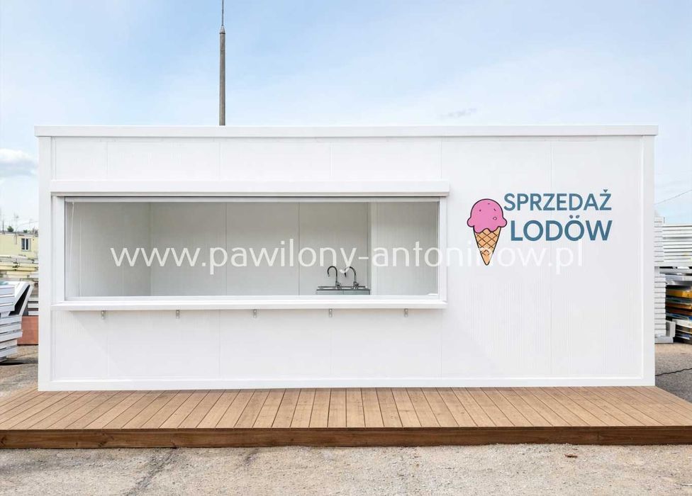 NOWY Pawilon Handlowy Kontener Biurowy Biuro Gastronomiczny Kosmetyczny Fryzjerski Komis 6x3 m. -> OD RĘKI!