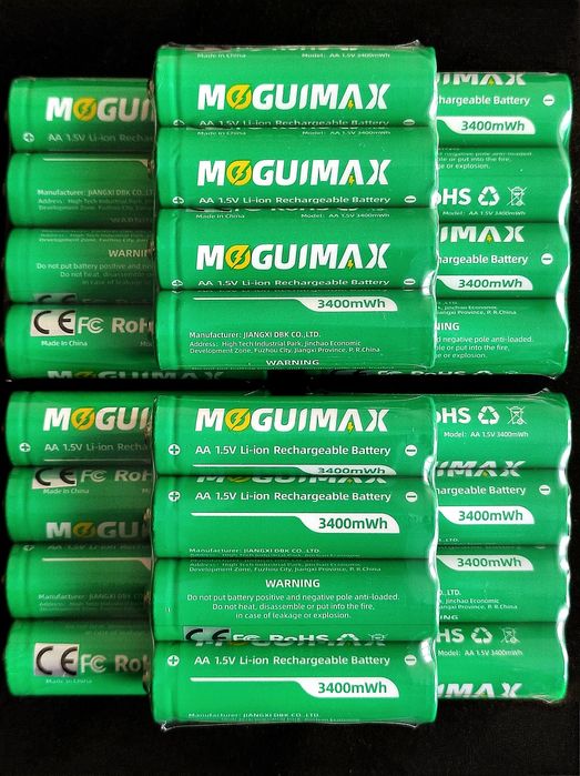 Батарейки акумуляторні AA AAA 1.5V, usb type-c, Moguimax, Pujimax, Phomax, зарядний бокс, акція