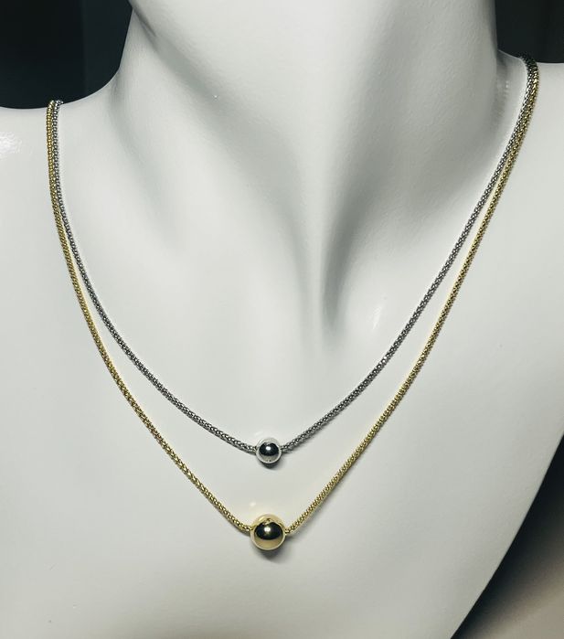 Złoty naszyjnik kulki 585 14k