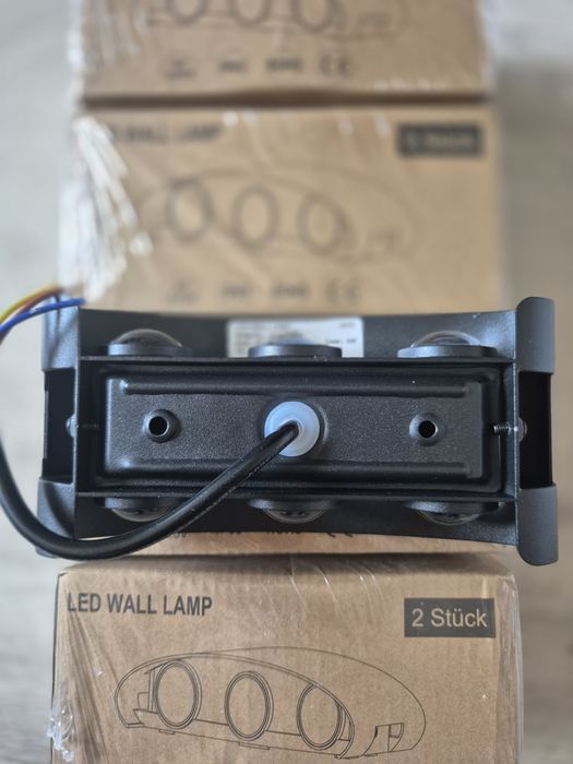 Czarna lampa led 2szt opakowanie