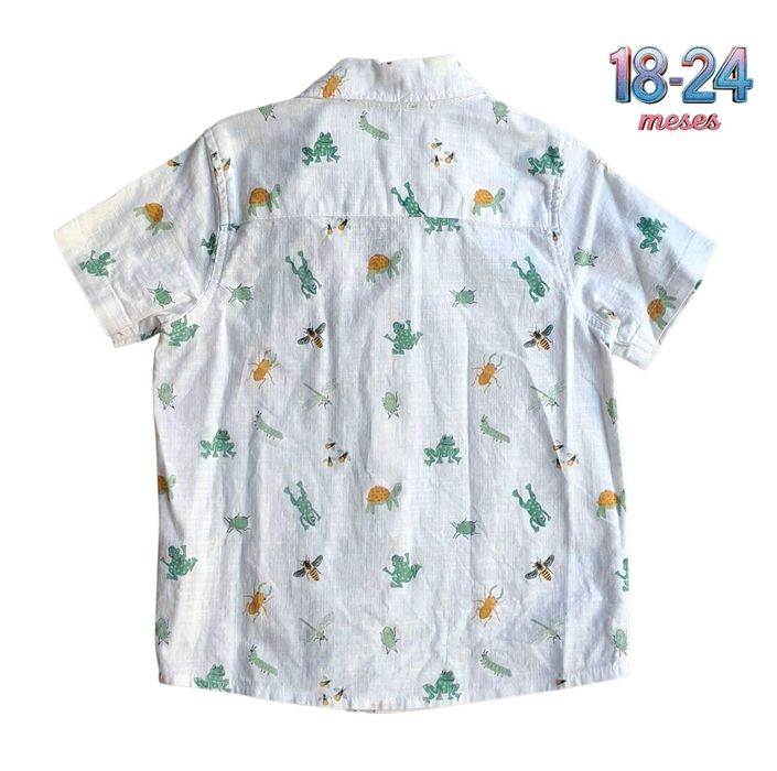 Camisa Branca Insectos Primark 18-24 meses