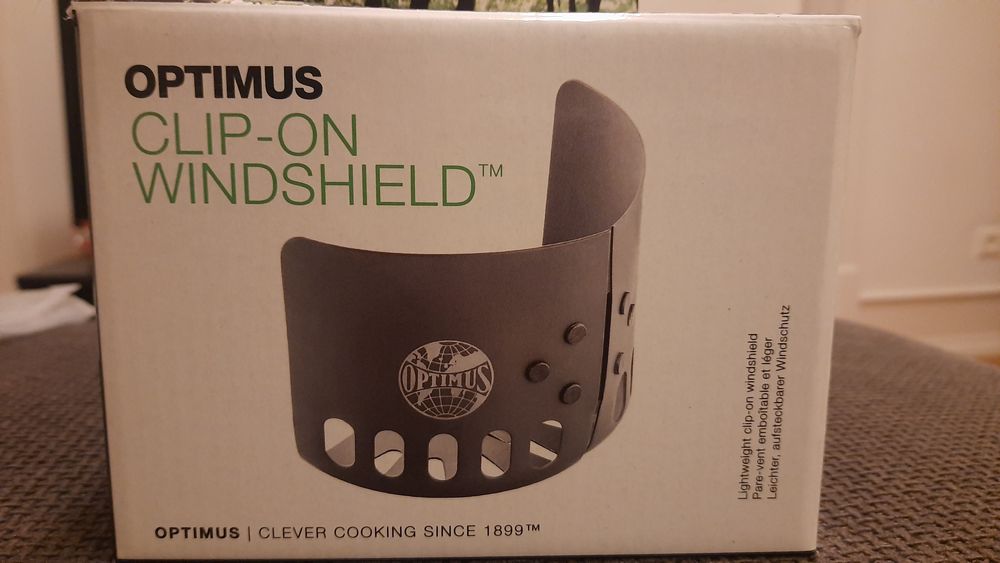 Optimus clip-on windshield pára-vento para fogão campismo bikepacking
