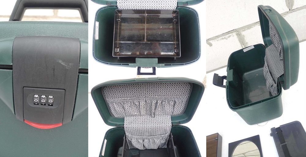 Walizka kuferek kosmetyczka z lustrem 35,5x21x25cm etui organizer