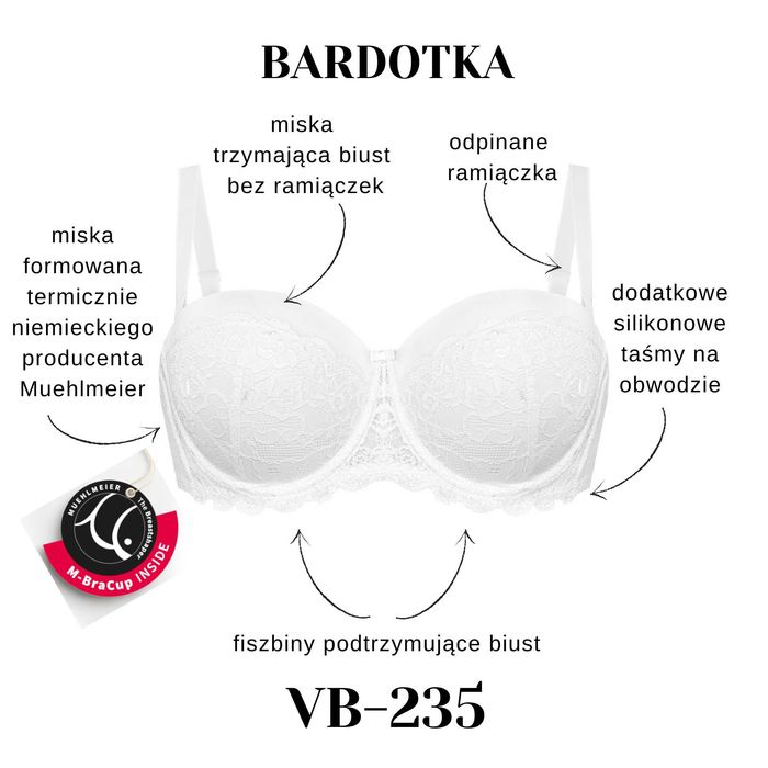 Vena VB-235 Biustonosz 65I Biały