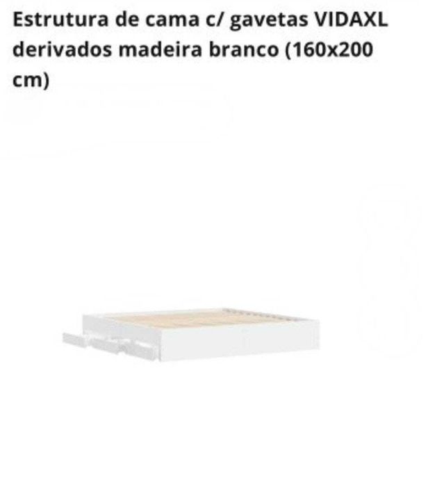 Cama c/ cavetas + colchão