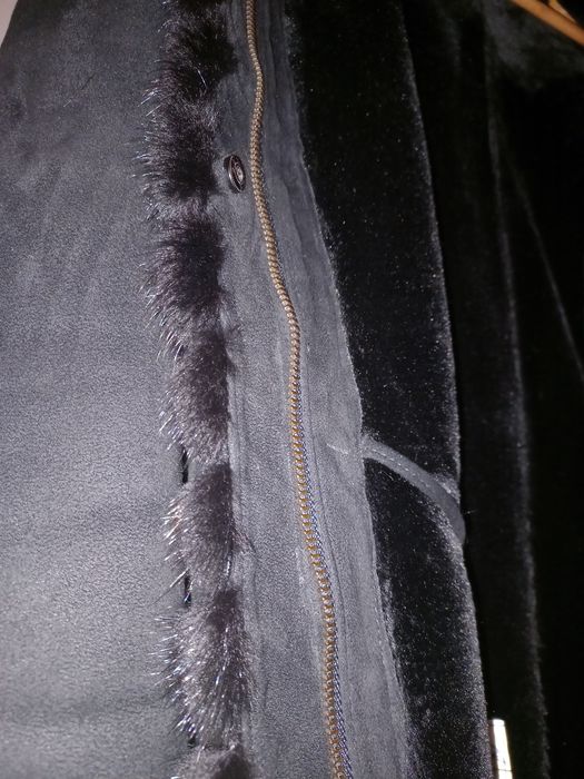 Дублянка з хутром норки та капюшоном