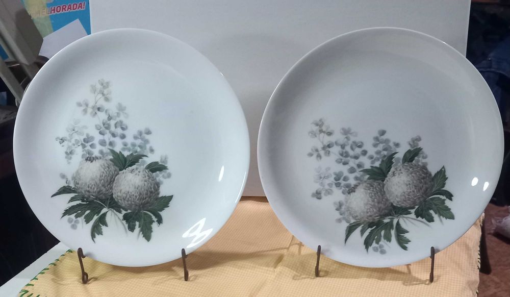 Par pratos porcelana S.P. Coimbra