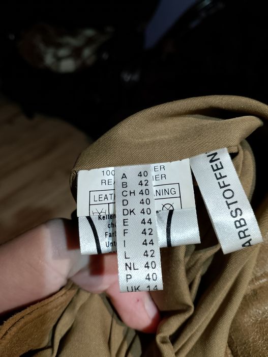 Musztardowe Damskie Skórzane Spodnie Country Western