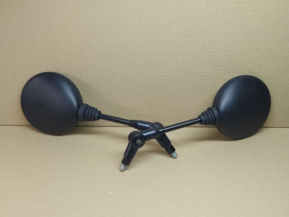 Дзеркала мото (пара) складані круглі-чорні М10