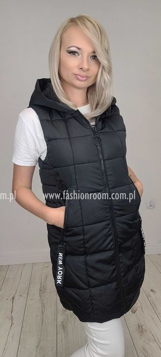 KAMIZELKA roz S-7XL bezrękawnik CZARNY pikowana damska TU KUPUJESZ 5XL