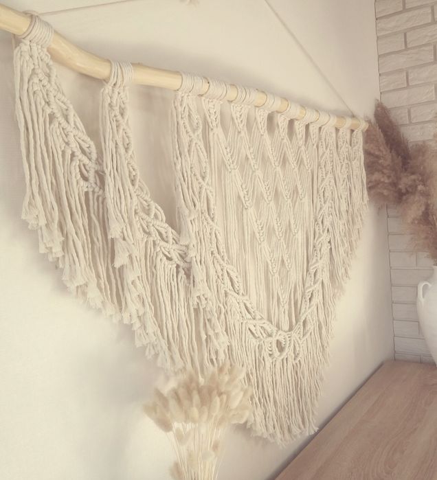Панно макраме. Большое панно макраме.Декор.Стильбохо.Ручнаяработа.