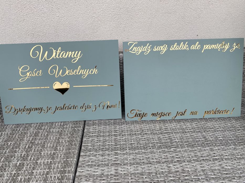 Plan stolów tablica  powitalna  ślub wesele lustrzane zloto