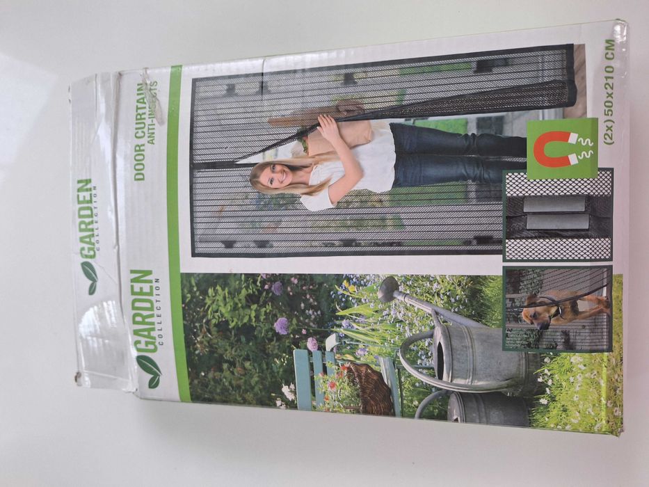 Moskitiera magnetyczna 100x210 biała (2x50cm) Garden NOWA