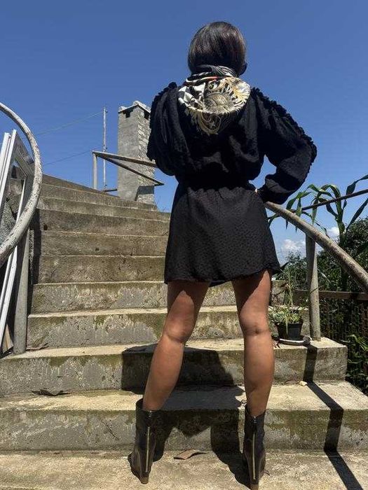 THE KOOPLES PARIS Сукня чорна міні шовк S
