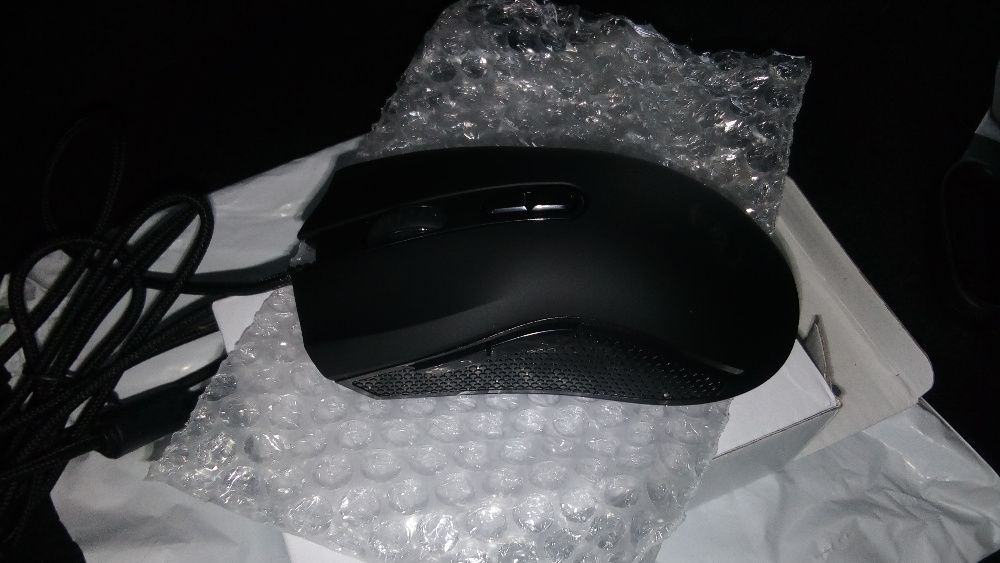 Hongsund мышь оптическая usb, 7 цветов, 3200dpi,7 кнопок чёрная