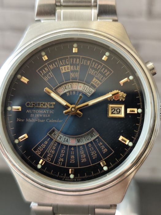 Orient męski multiyear kalendarz 43 mm