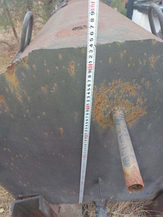 Бочка ёмкость резервуар 1.25 куба 2500 х 800 см металл 9 мм