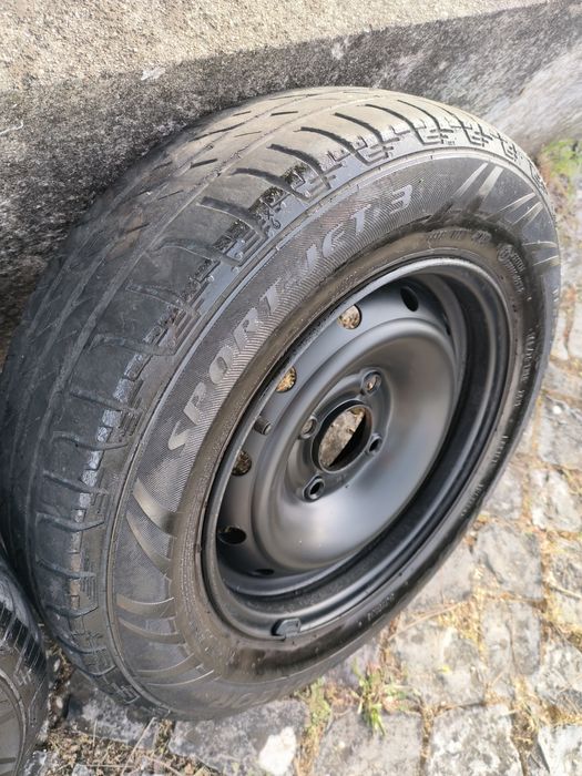 Jantes 13 x 108 Peugeot/Citroen+ Pneus 165/70(Pintadas)