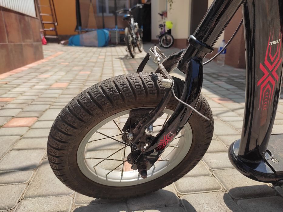 Самокат Двоколісний Sr 2-047 Великі Колеса, Ручне Гальмо