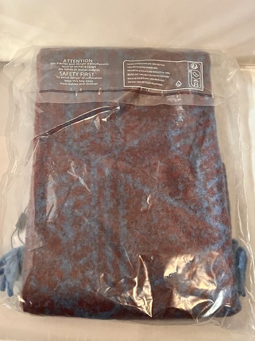 Lacoste Écharpe em alpaca e lã - Azul e Vermelho