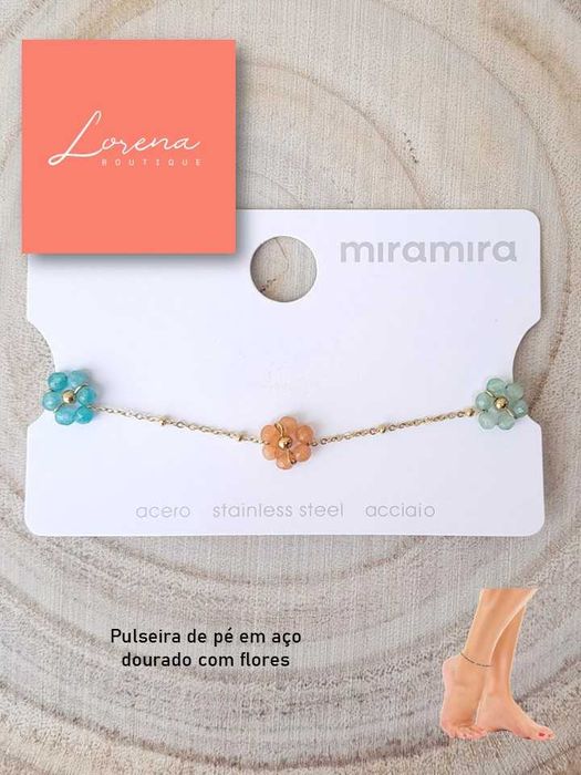 Pulseira de pé em aço