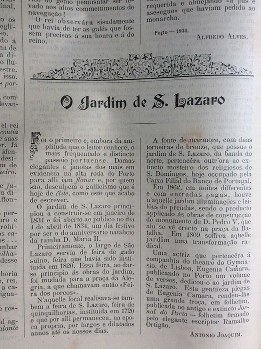 Um pouco da história do Porto e arredores. O Tripeiro, 1909