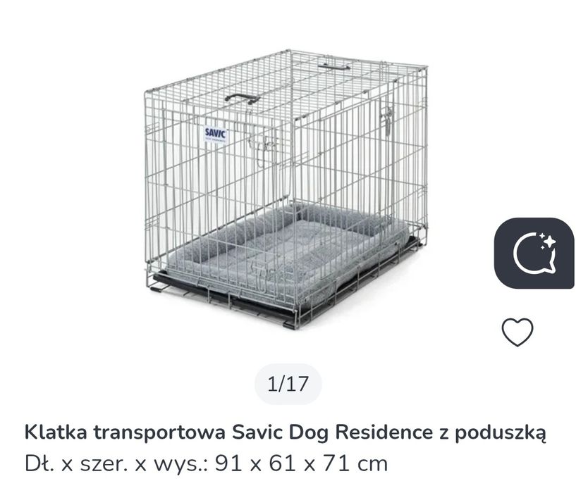 Klatka dla psa składana z poduszką