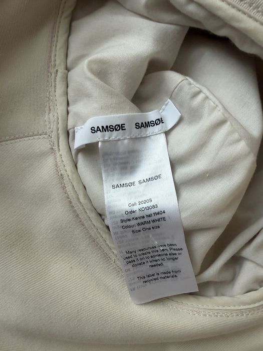 Samsøe Samsøe beżowy bucket hat kapelusz dłuższe rondo one size