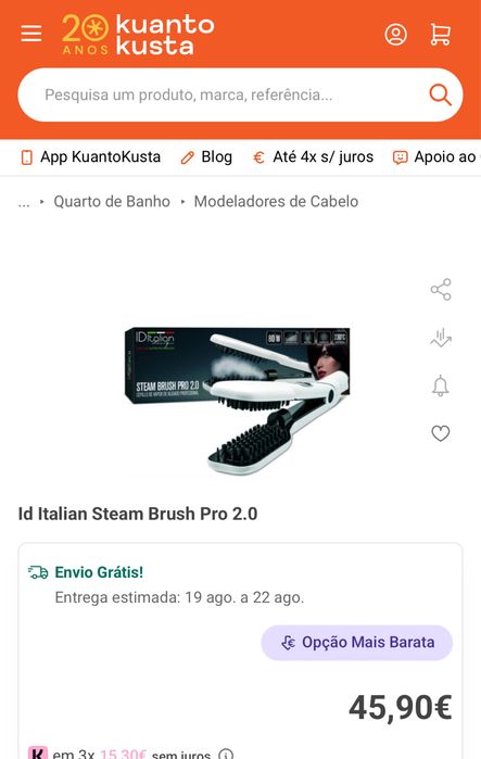 Escova alisadora de Cabelo IDItalian