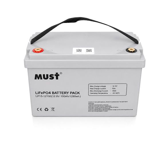 Аккумуляторная батарея Must LiFePO4 LP15-12100 12,8V 100Ah, 1,28kWh