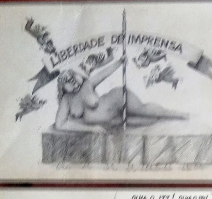 10 postais, não circulados de Zé Dalmeida,  sobre Liberdade de Imprens