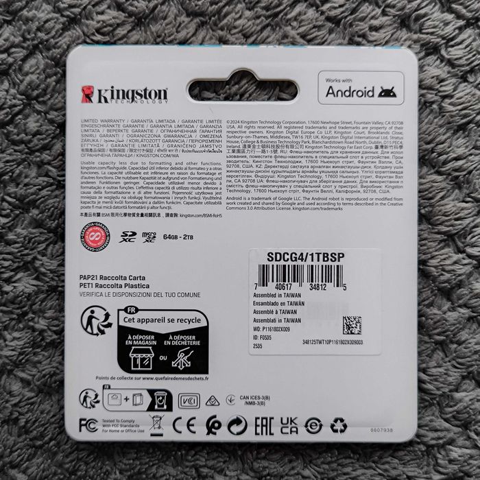 Нова Kingston CANVAS Go! Plus 1TB microSD V30 швидкість 200MB/s